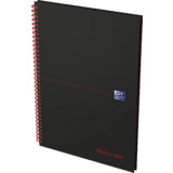 Oxford black n' red Spiralbuch, din A4, kariert, Karton