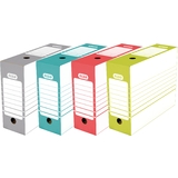 ELBA Archiv-Schachtel, breite 100 mm, A4, farbig sortiert