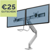 Fellowes doppel-monitorarm Eppa Crossbar, silber