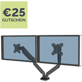 Fellowes doppel-monitorarm Platinum, schwarz