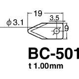NT cutter Ersatzklingen bc 501 P, Klingenbreite: 9 mm