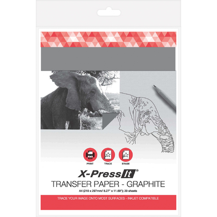 transotype X-Press It Transfer-Papier, graphit, DIN A4
