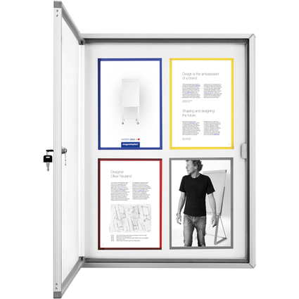magnetoplan Schaukasten CC, 6 x DIN A4, Auen-/Innenbereich