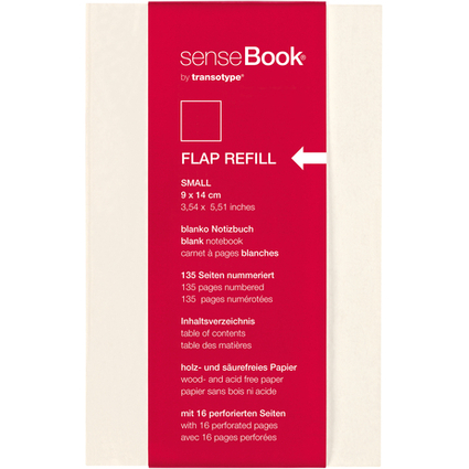 transotype Refill fr "senseBook FLAP", Small, blanko