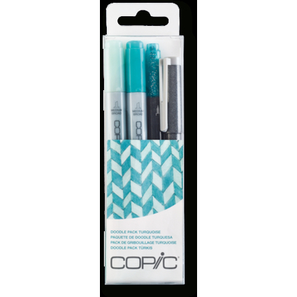 COPIC Marker ciao, 4er Set "Doodle Pack Turquoise"