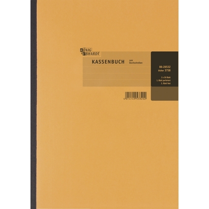 KNIG & EBHARDT Kassenbuch, DIN A4, Bruttoverbuchung