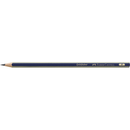 FABER-CASTELL Bleistift GOLDFABER, sechseckig, Hrtegrad: F