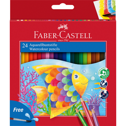 FABER-CASTELL Buntstifte KINDER-AQUARELL, 24er Kartonetui