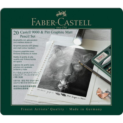 <small>FABER-CASTELL PITT GRAPHITE Set MATT & CASTELL 9000 (115224)</small>