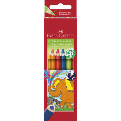 <small>FABER-CASTELL Dreikant-Buntstifte Jumbo 6er Etui (116506)</small>