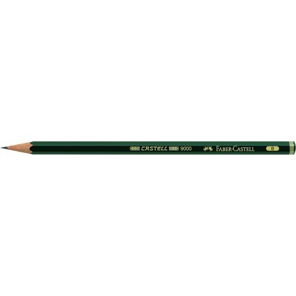 FABER-CASTELL Bleistift CASTELL 9000, Hrtegrad: B