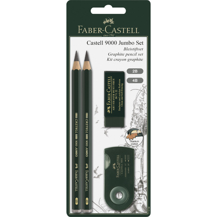 FABER-CASTELL Bleistift CASTELL 9000 Jumbo, Zeichenset