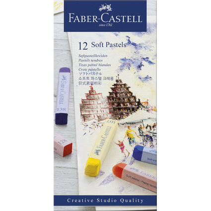 FABER-CASTELL Softpastellkreiden STUDIO QUALITY, 12er Etui