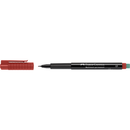 FABER-CASTELL Permanent-Marker MULTIMARK S, rot