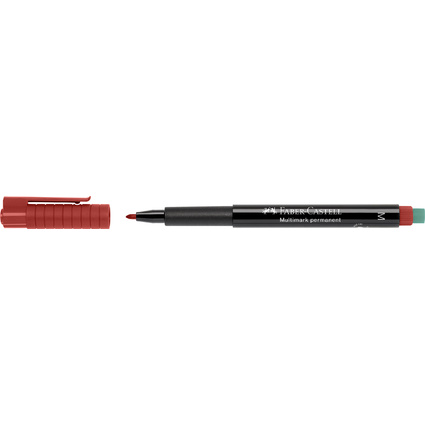 FABER-CASTELL Permanent-Marker MULTIMARK M, rot