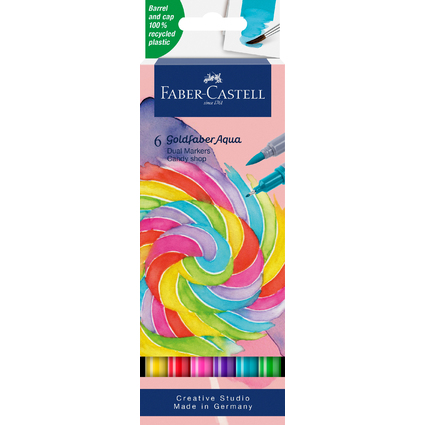 FABER-CASTELL Aquarellmarker GOLDFABER, 6er Etui Candy Shop