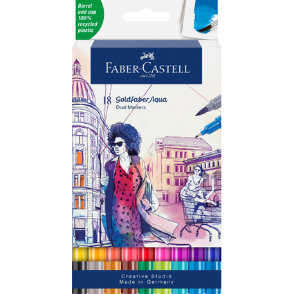 FABER-CASTELL Aquarellmarker GOLDFABER, 18er Etui