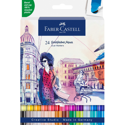 FABER-CASTELL Aquarellmarker GOLDFABER, 24er Etui