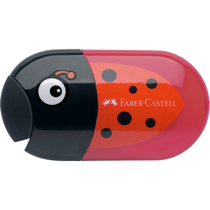 FABER-CASTELL Doppelspitzdose "Kfer", rot/schwarz