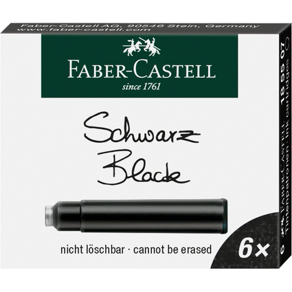FABER-CASTELL Tintenpatronen Standard, schwarz
