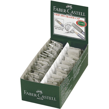 FABER-CASTELL Radierer GRIP ERASER CAP, grau