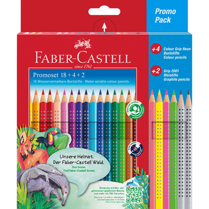 FABER-CASTELL Dreikant-Buntstifte Colour GRIP, Promoetui