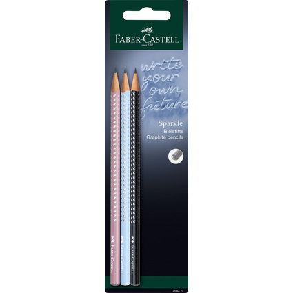 FABER-CASTELL Bleistiftset GRIP SPARKLE Harmony, Blister