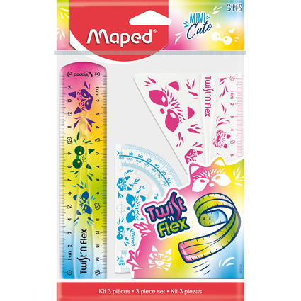 Maped Mini-Geometrie-Set Twist'n Flex MINI CUTE, 3-teilig