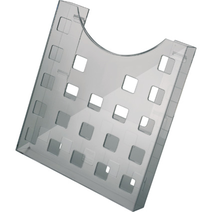 helit Prospekthalter "the grid", A4 hoch, grau-transparent