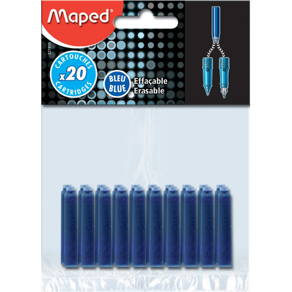 Maped Tintenpatrone, blau, im Blister