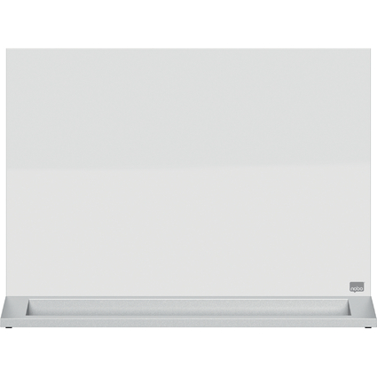 nobo Glas-Desktoptafel, (B)600 x (H)450 mm, wei