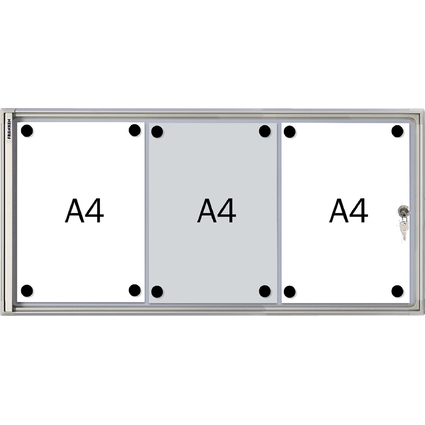 FRANKEN Schaukasten X-tra!Line, 3 x DIN A4, Innenbereich