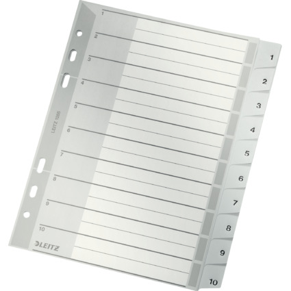 <small>LEITZ Kunststoff-Register Zahlen A5 1-10 PP grau (1285-00-00)</small>