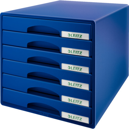 LEITZ Schubladenbox Plus, 6 Schbe, blau