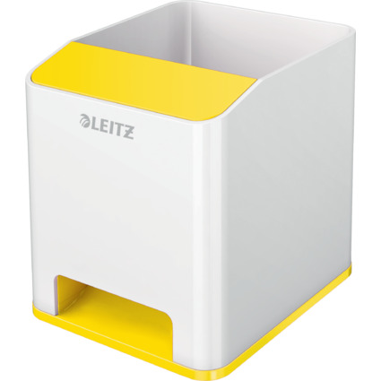 LEITZ Sound Stiftekcher WOW Duo Colour, 2 Fcher, gelb