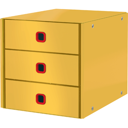 LEITZ Schubladenbox Click & Store Cosy, 3 Schbe, gelb