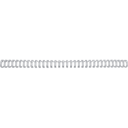GBC Drahtbindercken WireBind, A4, 34 Ringe, 12,5 mm, silber