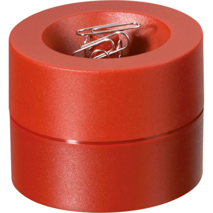 MAUL Klammernspender MAULpro, rund, Durchmesser: 73 mm, rot