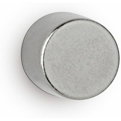 MAUL Neodym-Scheibenmagnet, 8 mm, Haftkraft: 2,8 kg, silber
