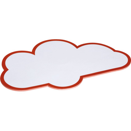 MAUL Moderationskarte Wolke, 270 x 430 mm, wei / rot
