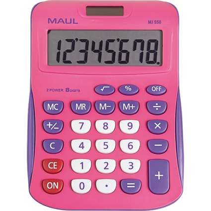 MAUL Tischrechner MJ 550, 8-stellig, pink