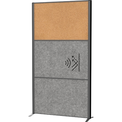 MAUL Stellwandsystem MAULconnecto, 2x Akustik / 1x Kork