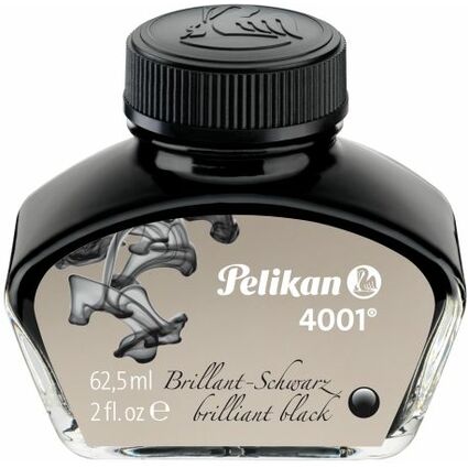 Pelikan Tinte 4001 im Glas, schwarz, Inhalt: 62,5 ml