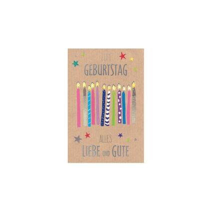 SUSY CARD Mini-Grukarte "Kerzen"