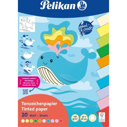 Pelikan Tonpapierblock Summer, 230 x 330 mm, 20 Blatt