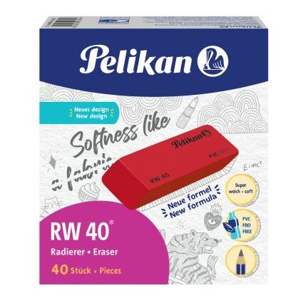 Pelikan Kunststoff-Radierer RW 40, rot