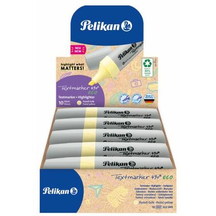 Pelikan Textmarker 490 eco, pastellgelb