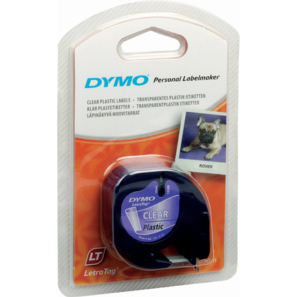 DYMO LetraTag Schriftbandkassette, Kunststoff, 12 mm x 4 m