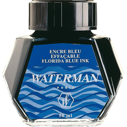 WATERMAN Tinte, florida blau, Inhalt: 50 ml im Glas