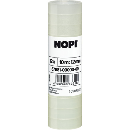 NOPI Klebefilm Shrink Tower, transparent, 12 mm x 10 m